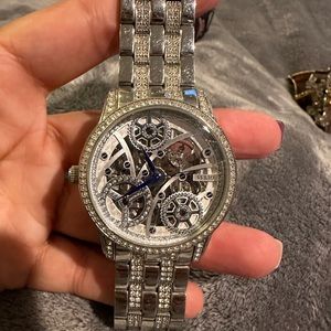 Guess Mechanism Ladies watch -crystal and silver band